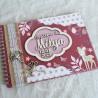 Livre d'or et album photo de bapteme ou anniversaire enfant avec faon, papillons, fleurs