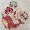 Décoration animaux de la mer en bois