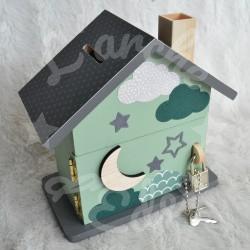 Tirelire éléphant bébé et maman personnalisée pour enfant ou cadeau de naissance