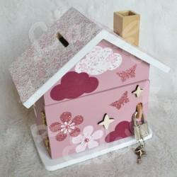 Tirelire fée et papillons personnalisée pour enfant ou cadeau de naissance