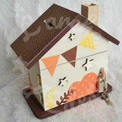 Tirelire personnalisée girafe décor savane pour enfant ou cadeau de naissance