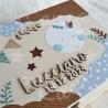 Boite à souvenirs de naissance personnalisée décoration lune et nuage