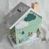 Tirelire koala et décor de la jungle personnalisée au prénom de l'enfant