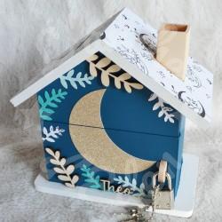 Tirelire personnalisée  roi lion décor savane pour enfant ou cadeau de naissance