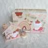 Cadeau de naissance thème licorne, boite à souvenirs personnalisée avec une tirelire et boite a dents