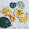 Décoration animaux de la savane en bois