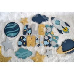 Décoration fusée et planete