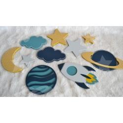 Décoration fusée et planete