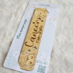 Marque page en bois pour enfant animaux et signe astrologique