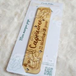 Marque page en bois pour enfant animaux et signe astrologique