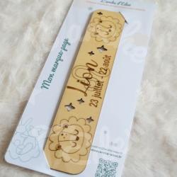 Marque page en bois pour enfant animaux et signe astrologique