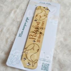 Marque page en bois pour enfant animaux et signe astrologique