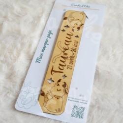 Marque page en bois pour enfant animaux et signe astrologique