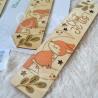 Marque page en bois pour enfant avec renard et feuillage d automne