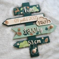 Panneau de naissance personnalisé pour cadeau de naissance original et unique