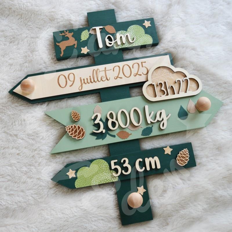 Panneau de naissance personnalisé pour cadeau de naissance original et unique Panneau de naissance personnalisé pour cadeau de naissance original et unique