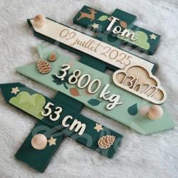 Panneau de naissance personnalisé pour cadeau de naissance original et unique