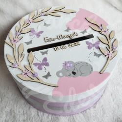Decoration de bapteme urne et livre d or thème koala et papillons