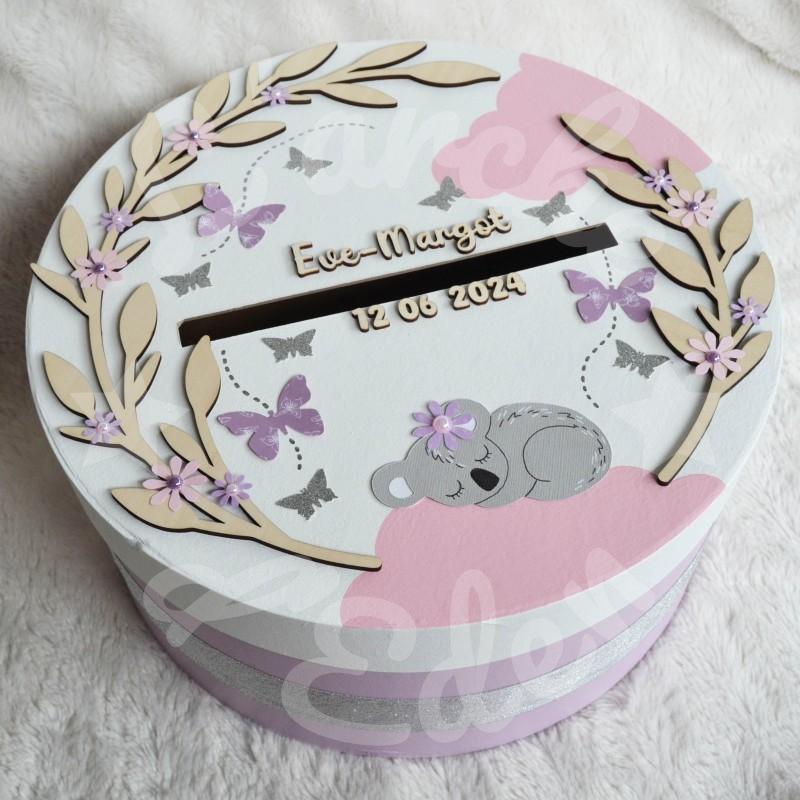 Decoration de bapteme urne et livre d or thème koala et papillons Decoration de bapteme urne et livre d or thème koala et papillons