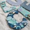 Prénom en bois pour décoration de chambre d'enfant ou cadeau de naissance avec baleine et animaux de la mer
