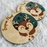 boule de noel cerf en bois pour enfant a personnaliser