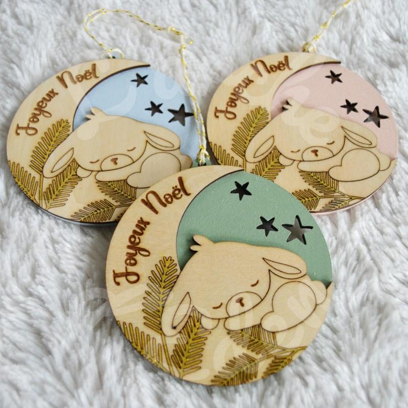 boule de noel lapin en bois pour enfant a personnaliser boule de noel lapin en bois pour enfant a personnaliser