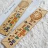 Marque page en bois pour enfant avec montgolfière colorée