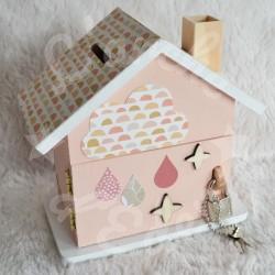 Tirelire renard et arc en ciel personnalisée pour enfant ou cadeau de naissance