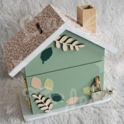 Tirelire ours brun  personnalisée pour enfant ou cadeau de naissance