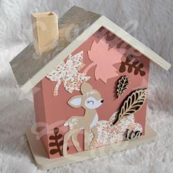 Tirelire biche ou faon personnalisée pour enfant ou cadeau de naissance