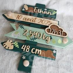 Panneau de naissance personnalisé pour cadeau de naissance original et unique