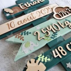 Panneau de naissance personnalisé pour cadeau de naissance original et unique
