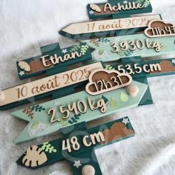 Panneau de naissance personnalisé pour cadeau de naissance original et unique