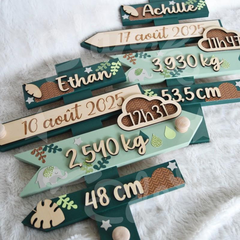 Panneau de naissance personnalisé pour cadeau de naissance original et unique