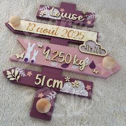 Panneau de naissance personnalisé pour cadeau de naissance original et unique