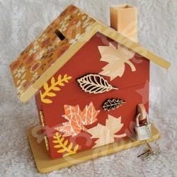 Tirelire cerf en automne personnalisée pour enfant ou cadeau de naissance