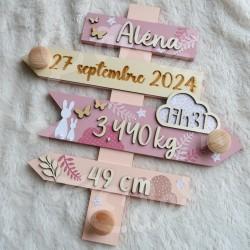 Panneau de naissance personnalisé pour cadeau de naissance original et unique