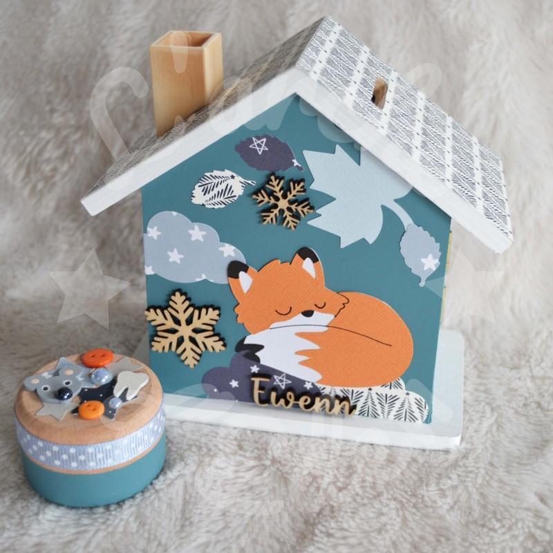 Tirelire renard personnalisée pour enfant ou cadeau de naissance