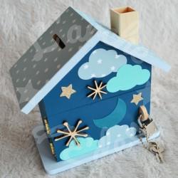 Tirelire Dragon et étoiles personnalisée au prénom de l'enfant