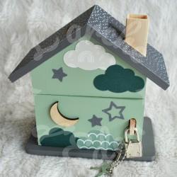 Tirelire éléphant bébé et maman personnalisée pour enfant ou cadeau de naissance