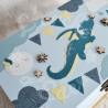 Boite à souvenirs de naissance personnalisée décoration dragon et nuages