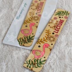 Marque page en bois pour enfant animaux de la jungle et foret tropicale