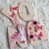 Prénom en bois pour décoration de chambre d'enfant ou cadeau de naissance sur le thème lapin et décor champetre