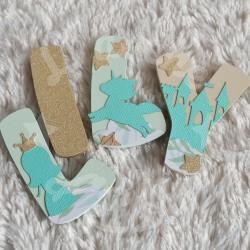 Prénom en bois décor princesse pour décoration de chambre d'enfant ou cadeau de naissance