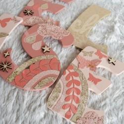 Prénom en bois arc en ciel pour décoration de chambre d'enfant ou cadeau de naissance