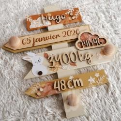 Panneau de naissance personnalisé pour cadeau de naissance original et unique