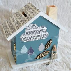 Tirelire renard et arc en ciel pour enfant a personnaliser