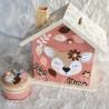 Tirelire biche et decor de la foret pour enfant a personnaliser