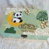 Boite à souvenirs de naissance personnalisée décoration panda dans la jungle