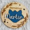 Medaillon de naissance en bois a personnaliser